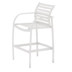 Tradewinds Scandia White Commercial Strap Patio Bar Stool HD 5054M 3