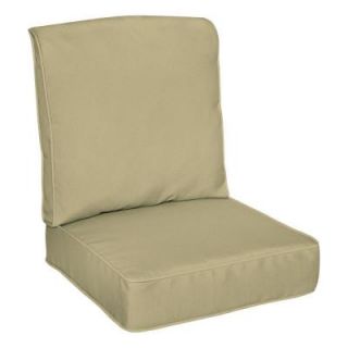 Hampton Bay Clifton Spectrum Sand Sunbrella 2 Piece Replacement Outdoor Lounge Chair Cushion DISCONTINUED LC01606B 9D1