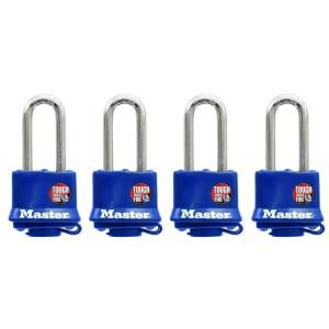 Master Lock 1 9/16 in. Weather Resistant Laminated Steel Padlock with 2 in. Shackle (4 Pack) 312QLHHC