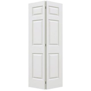 Woodgrain 6 Panel Primed Molded Interior Bi Fold Closet Door THDJW160600151