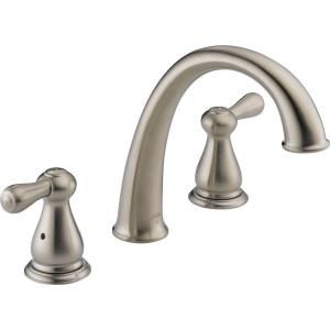 Delta Leland 2 Handle Roman Tub Faucet Trim Kit Only in Stainless (Valve Not Included) T2775 SS