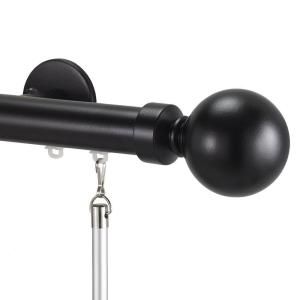 Art Decor Tekno 25 Decorative 96 in. Traverse Rod in Distressed Wood with Ball 28 Finial I 04 5082 DW