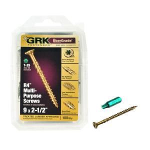 GRK Fasteners 9 x 2 1/2 in. R4 Multi Purpose Screw (100 Pack) 103101