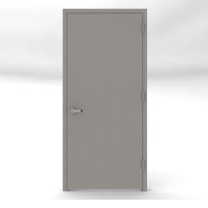 L.I.F Industries 32 in. x 80 in. Gray Flush Entrance Left Hand Fire Proof Door Unit with Welded Frame UWE3280L
