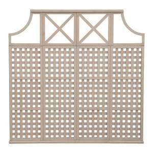Yardistry 78.5 in. x 77.5 in. 4 High Privacy Lattice X Arch Panel DISCONTINUED YM11549