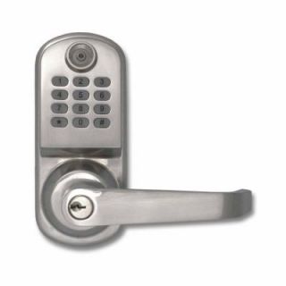 ResortLock 800 Code Lighted Keypad Digital Remote Code Single Cylinder Silver Door Lock LS RL2000N S