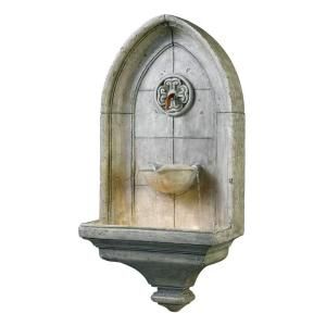 Kenroy Home Canterbury Indoor/Outdoor Lighted Wall Fountain 53265CT