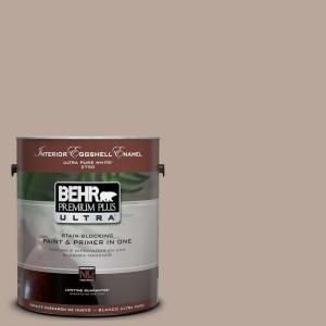 BEHR Premium Plus Ultra 1 Gal. #UL130 16 Mesa Taupe Interior Eggshell Enamel Paint 275401