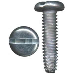 #8 x 3/4 in. Zinc Plated Pan Head Slotted Drive Sheet Type F Tip Metal Screw (5 Pieces) 31131