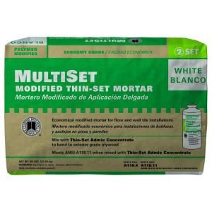 Custom Building Products MultiSet White 50 lb. Modified Thin Set Mortar MSMW50