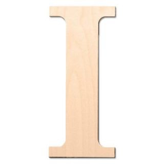 Design Craft MIllworks 8 in. Baltic Birch Classic Wood Letter (I) 47152