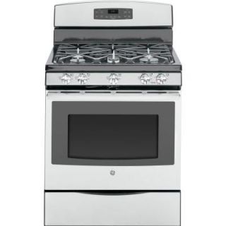 GE 5.0 cu. ft. Gas Range with Self Cleaning Oven in Stainless Steel JGB650SEFSS
