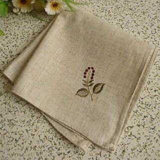 Set of 4 Modern Sytle Floral Linen Napkin