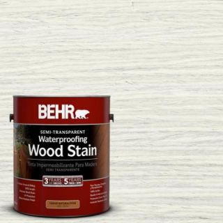 BEHR 1 gal. #ST 337 Pinto White Semi Transparent Waterproofing Wood Stain 307701
