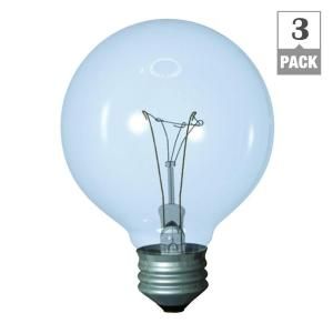 GE Reveal 40 Watt Incandescent G16.5 Globe Reveal Clear Light Bulb 3 Pack) FAM6 40G25CRVL 3