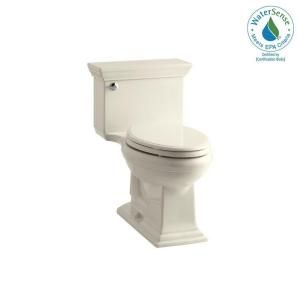 KOHLER Memoirs Comfort Height 1 piece 1.28 GPF Elongated Toilet with AquaPiston Flushing Technology in Almond K 3813 47