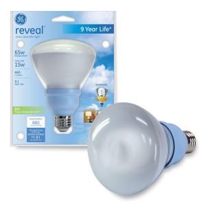 GE Reveal 15 Watt (65W) BR30 Compact Fluorescent Flood Light Bulb (1 Pack) (E)* FLE15R30/RVL TP6