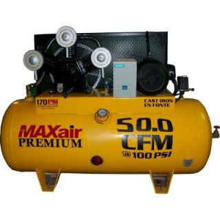 Maxair Premium Industrial 120 Gal. 10 HP Single Stage 3 Phase Horizontal Air Compressor C103120H1 MS230 MAP