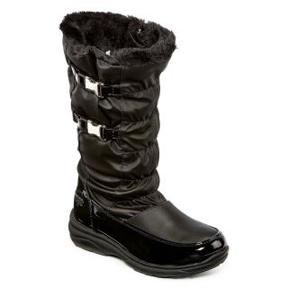 Totes Kimberly Girls Faux Fur Boots, Black, Girls