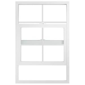 JELD WEN Single Hung Vinyl Windows, 24 in. x 36 in., White, with LowE3 Glass Grilles and Screen Sierra SHG GRID 2030