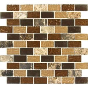 MS International Sonoma Blend 12 in. x 12 in. x 8 mm Glass Stone Mesh Mounted Mosaic Tile SGL SB 8MM