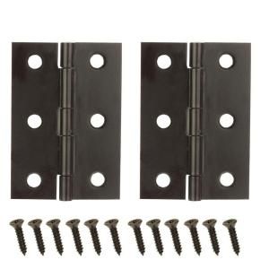 Everbilt 2 1/2 in. x 1 9/16 in. Oil Rubbed Bronze Middle Hinges 19784