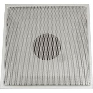 SPEEDI GRILLE 24 in. x 24 in. White Drop Ceiling T Bar Perforated Face Return Air Vent Grille with 6 in. Collar TB PRA 06