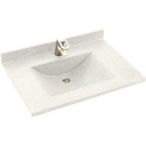 Swanstone Contour 31 in. Solid Surface Vanity Top with Basin in Babys Breath CV2231 168