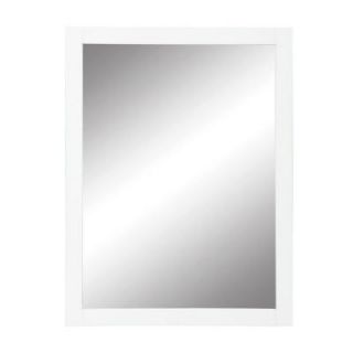 DECOLAV Cameron 32 in. x 24 in. Birch Framed Wall Mirror in White 9707 WHT