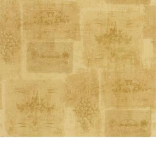 The Wallpaper Company 56 sq. ft. Antique Gold Canyon Toile Wallpaper DISCONTINUED WC1280407