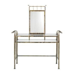Home Decorators Collection Marquette Vanity with Mirror in Antique Brass 0256310510