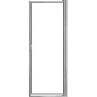 Basco Deluxe 22 3/4 in. to 24 1/2 in. x 63 1/2 in. Framed Pivot Shower Door in Silver 100 2
