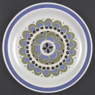 Nikko Mosaic Dinner Plate, Fine China Dinnerware   Stoneware,Blue Dots,Blue/Gree