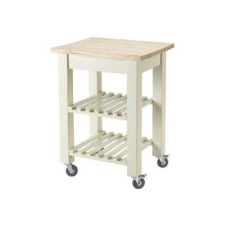 Home Decorators Collection Thomas Antique Ivory 24 in. W Kitchen Cart with Shelves 1048410440