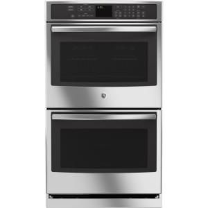 GE Profile 30 in. Double Electric Wall Oven Self Cleaning with Convection in Stainless Steel PT7550SFSS