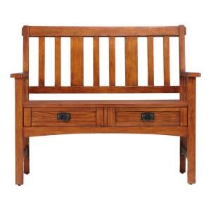 Home Decorators Collection Artisan Oak Bench with 2 Drawers 0825200950