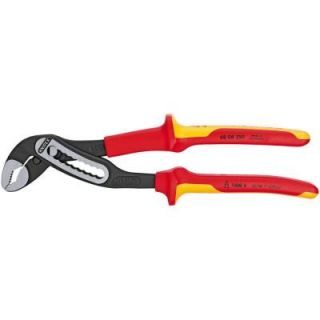 KNIPEX Heavy Duty Forged Steel 10 in. Alligator Pliers with 61 HRC Teeth and 1,000 Volt Insulation 88 08 250 SBA