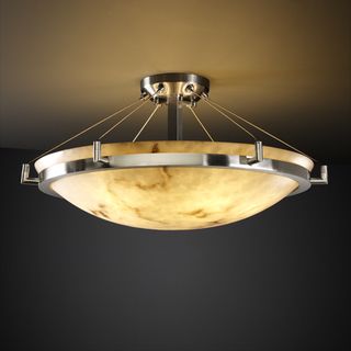 Lumenaria 6 light Ring Nickel Semi flush