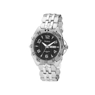 Armitron Mens Black Dial Stainless Steel Watch