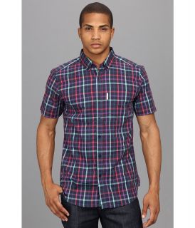 Marc Ecko Cut & Sew Steuben S/S Shirt Mens Short Sleeve Button Up (Blue)