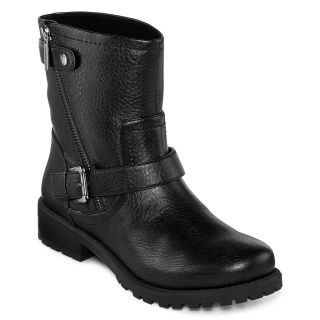 COSMOPOLITAN Jay Walk Zipper Boots, Black, Womens