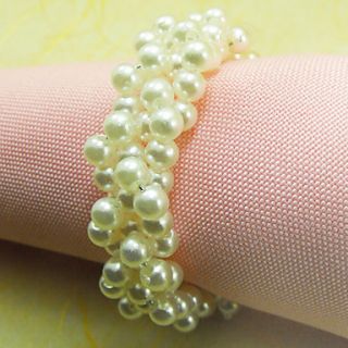 Pearl Wedding Napkin Ring Set Of 12, Pearl Dia 4.5cm