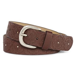 RELIC Floral Embossed Belt, Brown, Womens