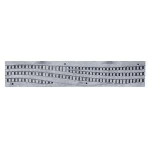 Spee D Channel 24 in. Plastic Decorative Wave Grate in Gray 253GY