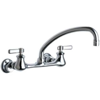 Chicago Faucets 2 Handle Kitchen Faucet in Chrome with 9 1/2 in. L Type Swing Spout 540 LDL9ABCP