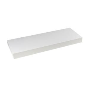Wallscapes 10 in. x 1 3/4 in. White Wood Veneer Straight Floating Shelf Kit (Price Varies By Length) BS9025WHKIT