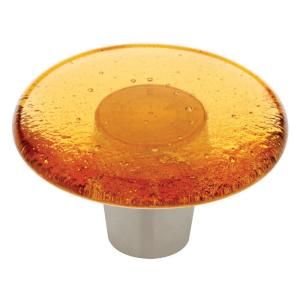 Homegrown Hardware by Liberty Handmade Amber Transparent 1 1/2 in. Circle Glass Hardware Knob 142333