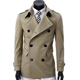 Mens Double Breasted Trench Coat