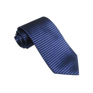 Haggar Horizontal Striped Tie, Navy, Mens