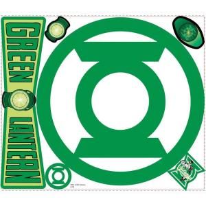 RoomMates 5 in. x 19 in. Classic Green Lantern Logo Peel and Stick Giant Wall Decals RMK2405GM